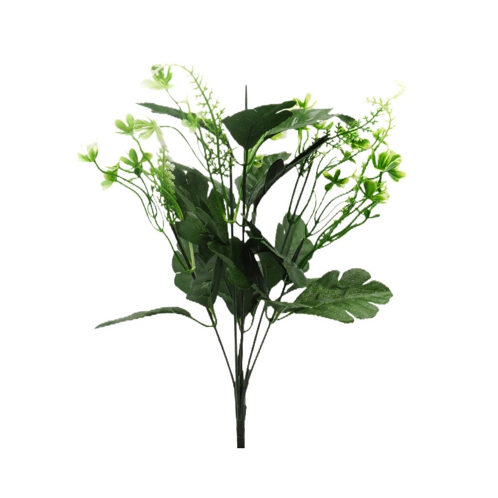 Dirbtinės gėlės kotelis su chrizantemų lapais ir gėlytėmis kaina ir informacija | Dirbtinės gėlės | pigu.lt
