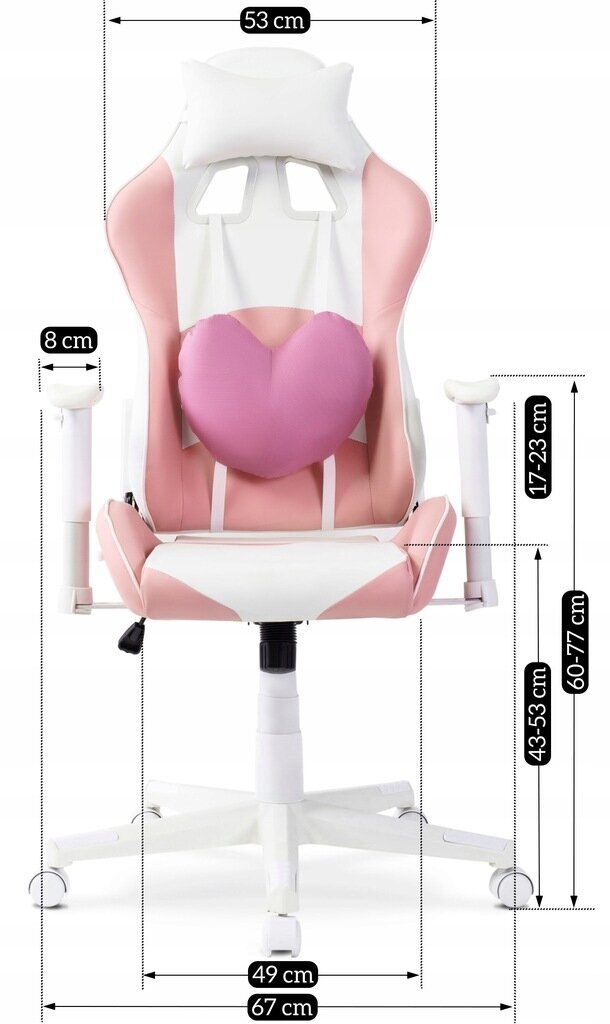 Biuro kėdė Mebel Elite Candy, rožinė цена и информация | Biuro kėdės | pigu.lt
