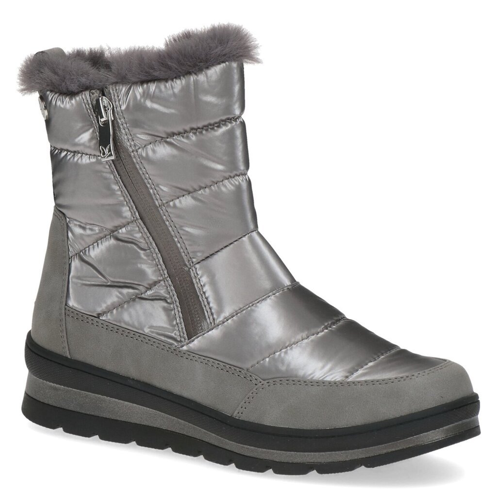 Caprice moteriški žieminiai batai, sidabrinės pilkos spalvos цена и информация | Aulinukai, ilgaauliai batai moterims | pigu.lt