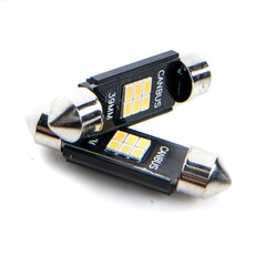 Лампа автомобильная светодиодная EinParts C10W Festoon 36mm 6000K CanBus 12V - 2 шт. цена и информация | Автомобильные лампочки | pigu.lt