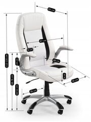 Biuro kėdė Halmar Saturn, balta kaina ir informacija | Biuro kėdės | pigu.lt