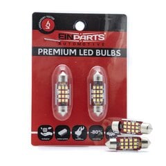 Лампа автомобильная светодиодная EinParts C5W Festoon 36mm 6000K CanBus 12/24V - 2 шт. цена и информация | Автомобильные лампочки | pigu.lt