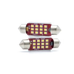 Лампа автомобильная светодиодная EinParts C5W Festoon 39mm 6000K CanBus 12/24V - 2 шт. цена и информация | Автомобильные лампочки | pigu.lt