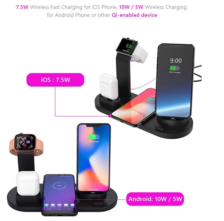 Charging Dock 6 in 1 цена и информация | Krovikliai telefonams | pigu.lt