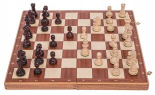 Mediniai šachmatai, 37x37 cm kaina ir informacija | Stalo žaidimai, galvosūkiai | pigu.lt