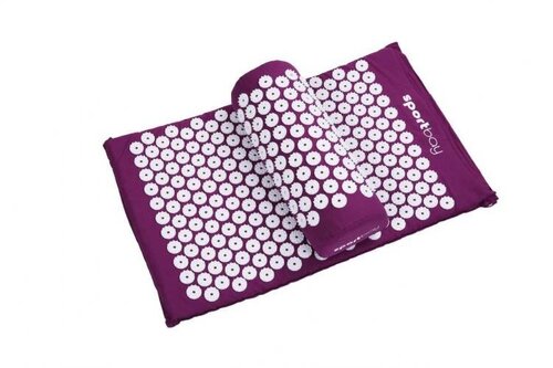 Массажный коврик для акупрессуры Sportbay Aku, с подушкой, фиолетовый цена и информация | Аксессуары для массажа | pigu.lt