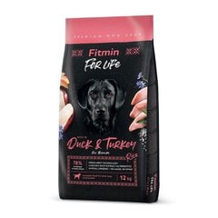 Fitmin Dog For Life Duck&Turkey su paukštiena, 12 kg kaina ir informacija | Sausas maistas šunims | pigu.lt