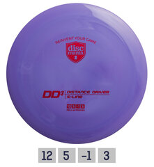 Diskgolfo diskas Discmania Distance Driver S-line DD3, violetinis kaina ir informacija | Diskgolfas | pigu.lt