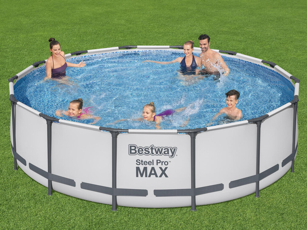 Karkasinis baseinas Bestway Steel Pro Max, 427 x 107 cm, su filtru kaina ir informacija | Baseinai | pigu.lt