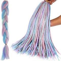 Синтетическая прядь волос Soulima Ombre синего/фиолетового цвета 21366, 1 шт. цена и информация | Аксессуары для волос | pigu.lt
