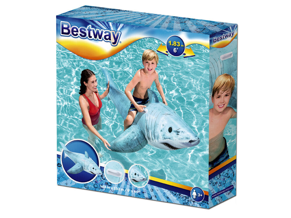 Pripučiamas ryklys Bestway , 183x102cm kaina ir informacija | Vandens, smėlio ir paplūdimio žaislai | pigu.lt