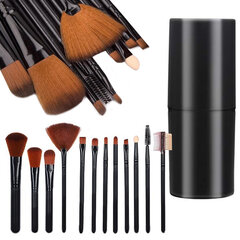 Makiažo šepetėlių rinkinys Verk Group Professional Makeup Brushes, moterims, 12 vnt. цена и информация | Кисти для макияжа, спонжи | pigu.lt