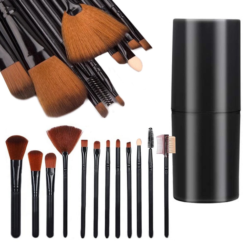 Makiažo šepetėlių rinkinys Verk Group Professional Makeup Brushes, moterims, 12 vnt. kaina ir informacija | Makiažo šepetėliai, kempinėlės | pigu.lt