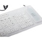 USB skaitmeninė baltos gumos silikoninė klaviatūra цена и информация | Klaviatūros | pigu.lt