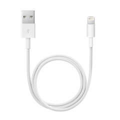 Cable - USB to Lightning - Iphone 5|6|7|8|X 1 Meter WHITE цена и информация | Кабели для телефонов | pigu.lt