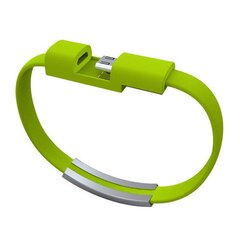 Bracelet cable - USB to Micro USB - green цена и информация | Кабели для телефонов | pigu.lt