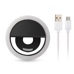 Ring lamp for selfie black + USB to Micro USB cable цена и информация | Моноподы для селфи («Selfie sticks») | pigu.lt