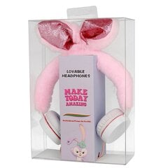 GJBY headphones - Plush RABBIT Pink цена и информация | Теплая повязка на уши, черная | pigu.lt