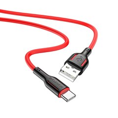 Borofone Cable BX63 Charming - USB to Type C - 3A 1 metre black-red цена и информация | Кабели для телефонов | pigu.lt