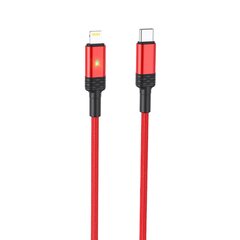 Borofone Cable BU30 Lynk Smart power-off - Type C to Lightning - PD 20W 1,2 metres red цена и информация | Кабели для телефонов | pigu.lt