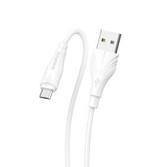 Borofone Cable BX18 Optimal - USB na Micro USB - 2 metres white цена и информация | Кабели для телефонов | pigu.lt