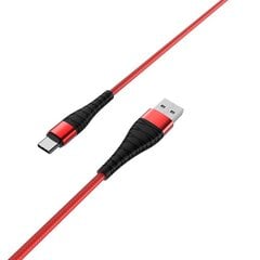 Borofone Cable BX32 Munificent - USB to Type C - 3A 1 metre red цена и информация | Кабели для телефонов | pigu.lt