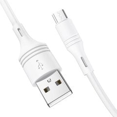 Borofone Cable BX43 CoolJoy - USB to Micro USB - 2,4A 1 metre white цена и информация | Кабели для телефонов | pigu.lt