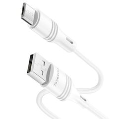 Borofone Cable BX43 CoolJoy - USB to Micro USB - 2,4A 1 metre white цена и информация | Кабели для телефонов | pigu.lt