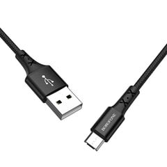 Borofone Cable BX20 Enjoy - USB to Type C - 2A 1 metre black цена и информация | Кабели для телефонов | pigu.lt