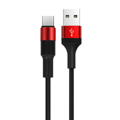 Borofone Cable BX21 Outstanding - USB to Type C - 3A 1 metre red цена и информация | Кабели для телефонов | pigu.lt