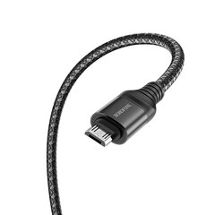 Borofone Cable BX56 Delightful - USB to Lightning - 2,4A 1 metre black цена и информация | Кабели для телефонов | pigu.lt