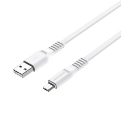 Borofone Cable BX23 Wide Power - USB to MicroUSB - 2,4A 1 metre white цена и информация | Кабели для телефонов | pigu.lt