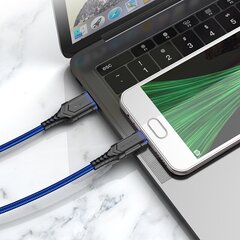 Borofone Cable BX67 - USB to Micro USB - 2,4A 1 metre blue цена и информация | Кабели для телефонов | pigu.lt