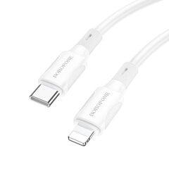 Borofone Cable BX80 Succeed - Type C to Lightning - PD 20W 1 metre white цена и информация | Кабели для телефонов | pigu.lt