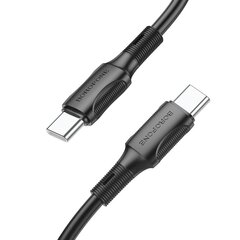 Borofone Cable BX80 Succeed - Type C to Type C - 60W 3A 1 metre black цена и информация | Кабели для телефонов | pigu.lt