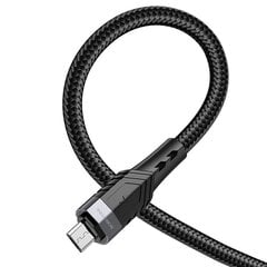 Borofone Cable BU35 Influence - USB to Micro USB - 2,4A 1,2 metres black цена и информация | Кабели и провода | pigu.lt