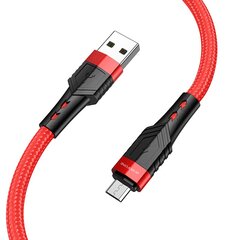 Borofone Cable BU35 Influence - USB to Micro USB - 2,4A 1,2 metres red цена и информация | Кабели для телефонов | pigu.lt