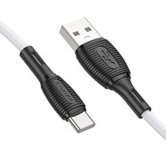 Borofone Cable BX86 Advantage - USB to Type C - 3A 1 metre white цена и информация | Кабели для телефонов | pigu.lt