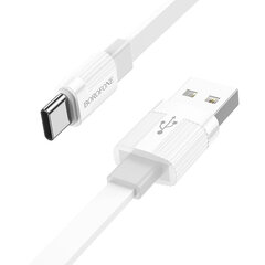 Borofone Cable BX89 Union - USB to Type C - 3A 1 metre white-grey цена и информация | Кабели для телефонов | pigu.lt