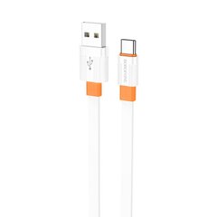 Borofone Cable BX89 Union - USB to Type C - 3A 1 metre white-orange цена и информация | Кабели для телефонов | pigu.lt