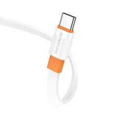 Borofone Cable BX89 Union - USB to Type C - 3A 1 metre white-orange цена и информация | Кабели для телефонов | pigu.lt