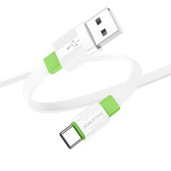 Borofone Cable BX89 Union - USB to Type C - 3A 1 metre white-grey цена и информация | Кабели для телефонов | pigu.lt