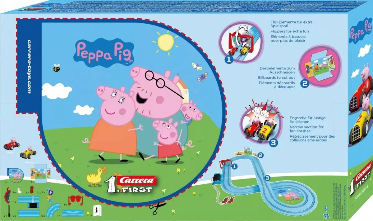 Lenktynių trasa Peppa Pig (Kiaulytė Pepa) Track First kaina ir informacija | Žaislai berniukams | pigu.lt