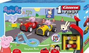 Гоночная трасса Track First Peppa, 2,9 м цена и информация | Игрушки для мальчиков | pigu.lt