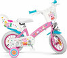 Vaikiškas dviratis Toimsa Children's Bike Toimsa Peppa Pig Pink 12", rožinis/baltas цена и информация | Dviračiai | pigu.lt