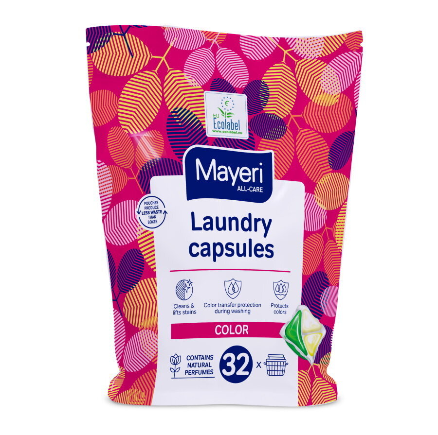 Mayeri All-Care Color skalbimo kapsulės, 32 vnt. kaina ir informacija | Skalbimo priemonės | pigu.lt