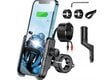 Telefono laikiklis motociklui su USB krovimu, 1 vnt. цена и информация | Moto reikmenys | pigu.lt