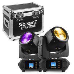 LED judančių galvų rinkinys su dėklu BeamZ Fuze75B Beam 75W, 2 dalių kaina ir informacija | Dekoracijos šventėms | pigu.lt