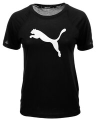 Marškinėliai moterims Puma Evostripe Tee 589143 01, juodi kaina ir informacija | Marškinėliai moterims | pigu.lt