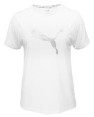 Marškinėliai moterims Puma Evostripe Tee 589143 02, balti kaina ir informacija | Marškinėliai moterims | pigu.lt